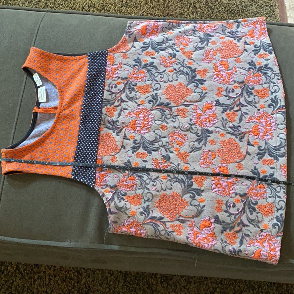 Anthropologie Orange and Blue Floral Tank Top - Picture 12 of 15